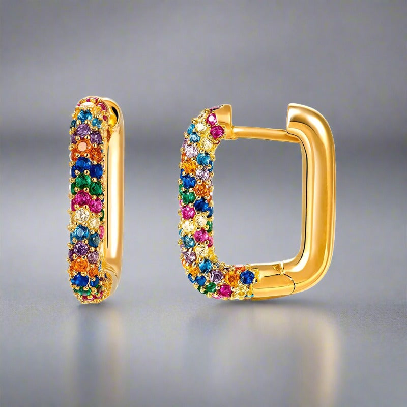 Trendiga S925 Silver Micro-Inlaid Zircon Örhängen