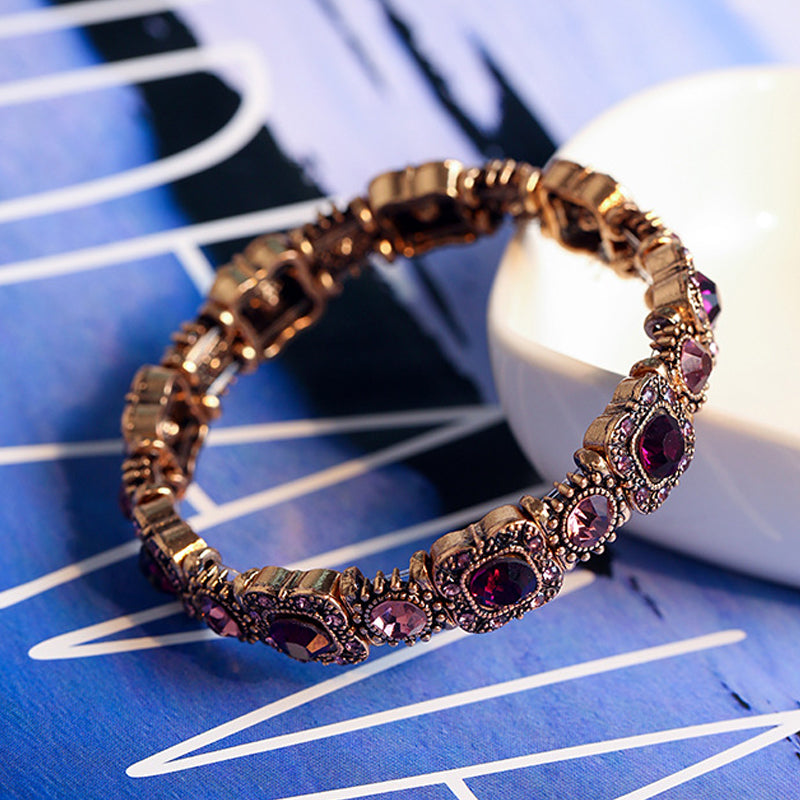 Enastående 18K guldpläterade diamanter Court Antique Armband