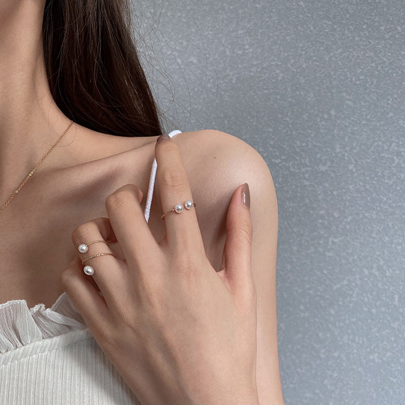 Elegant & enkel stil justerbar ring med öppen ände