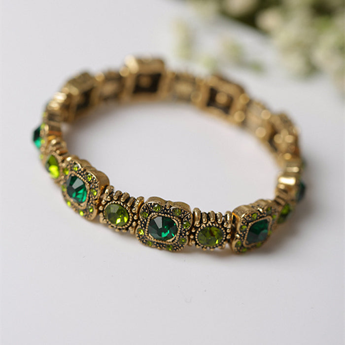 Enastående 18K guldpläterade diamanter Court Antique Armband