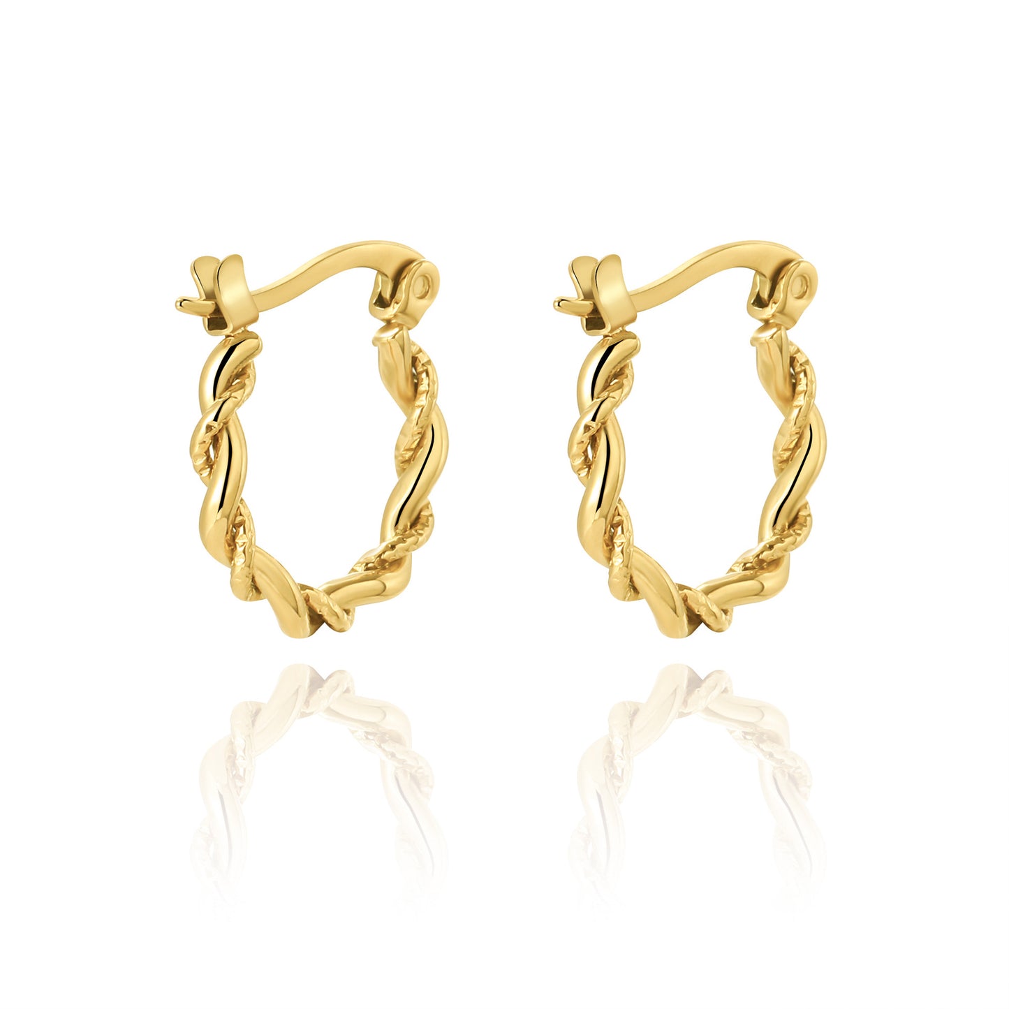 Unique Titanium Steel 18K Gold-plated Earrings