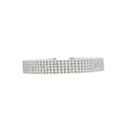 Classy Full Crystal Rhinestone Choker Necklace