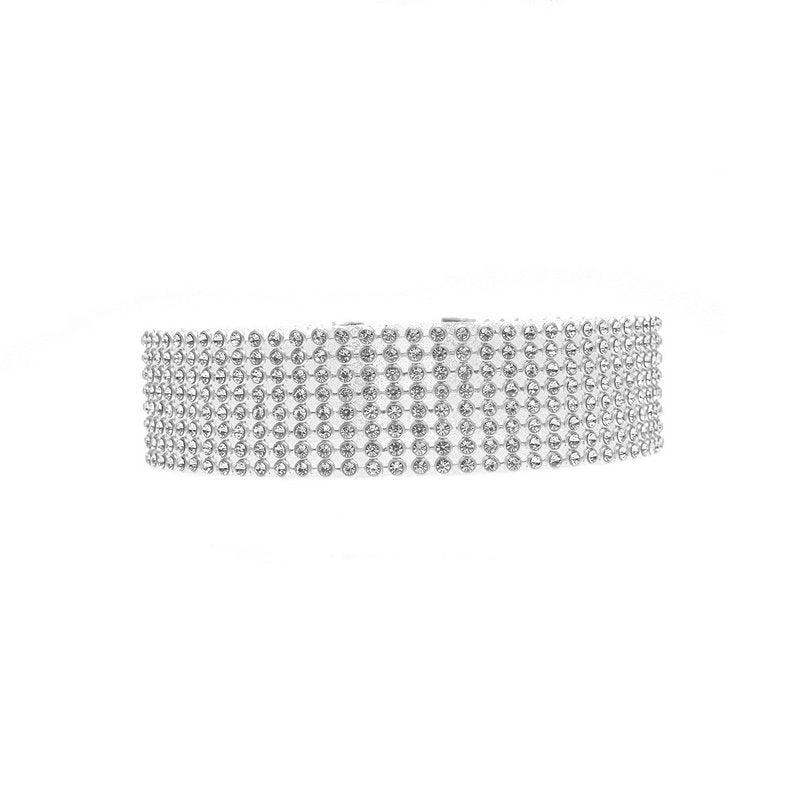 Classy Full Crystal Rhinestone Choker Necklace