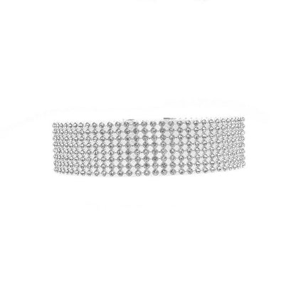 Snyggt Halsband i helkristall Rhinestone Choker