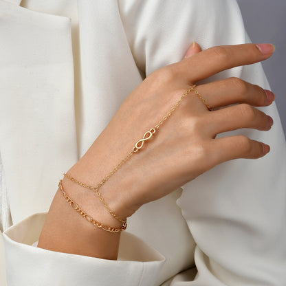 Elegant New Retro Linked Finger Chain Bracelet