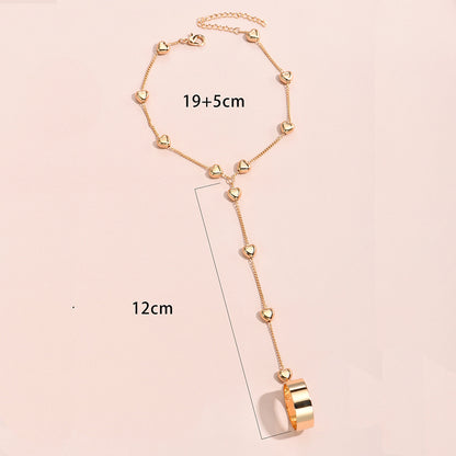 Elegant Ny Retro Linked Finger Chain Armband