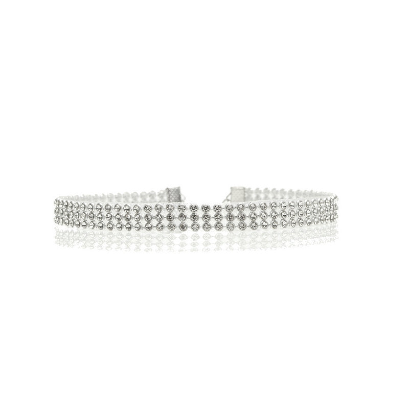 Snyggt Halsband i helkristall Rhinestone Choker