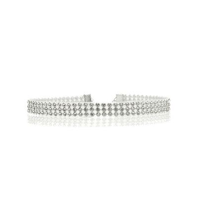 Snyggt Halsband i helkristall Rhinestone Choker