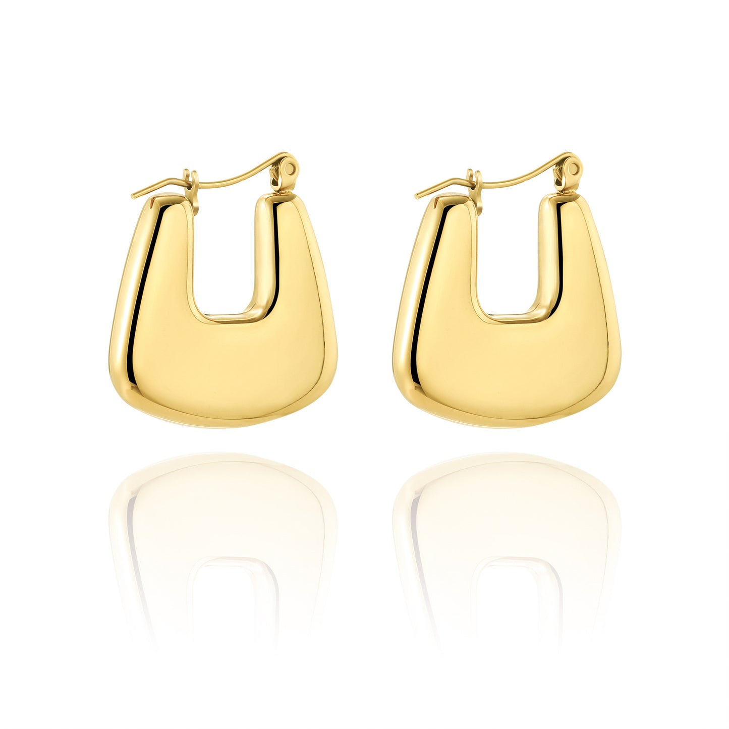 Unique Titanium Steel 18K Gold-plated Earrings