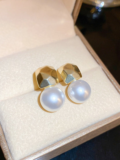 Women's Metal High-grade Temperamental Pearl Stud Earrings