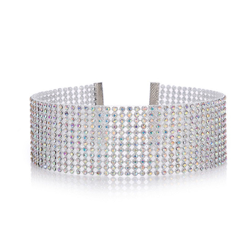 Classy Full Crystal Rhinestone Choker Necklace