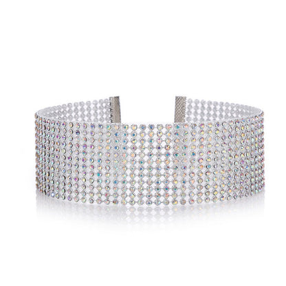 Snyggt Halsband i helkristall Rhinestone Choker