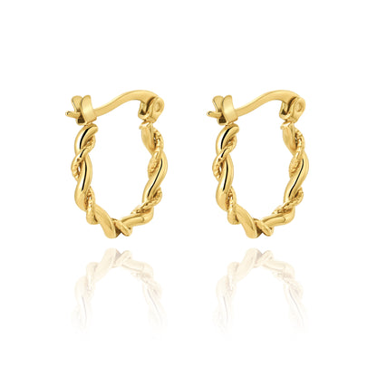 Unique Titanium Steel 18K Gold-plated Earrings