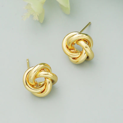 Flower shaped Twisted Hollow Earrings