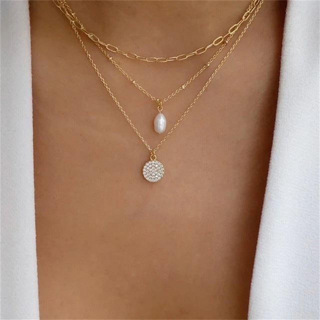 Beautiful Multi-layer 18K Gold-Plated Necklaces