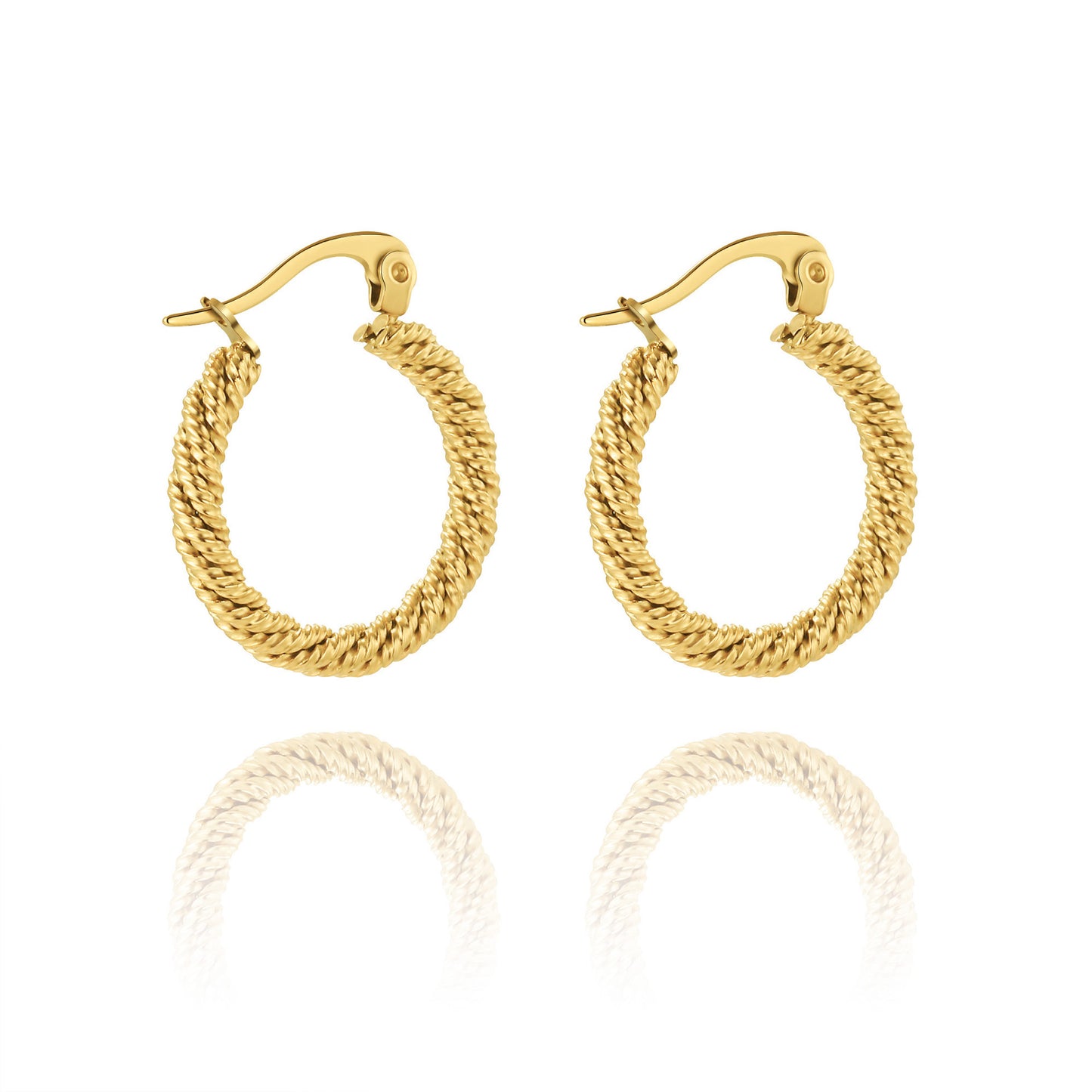 Unique Titanium Steel 18K Gold-plated Earrings