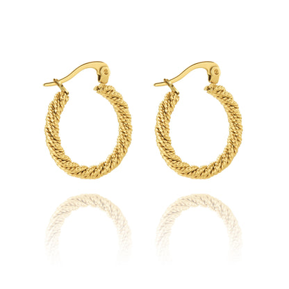 Unique Titanium Steel 18K Gold-plated Earrings