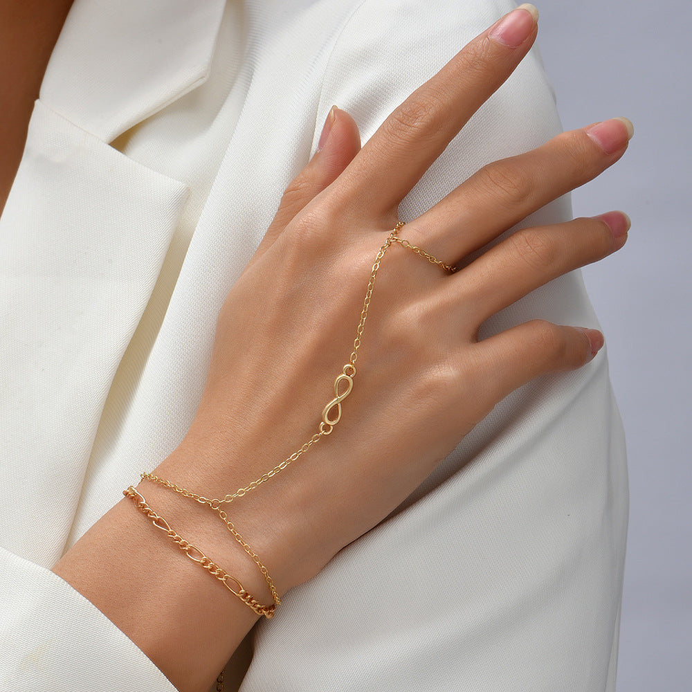 Elegant New Retro Linked Finger Chain Bracelet