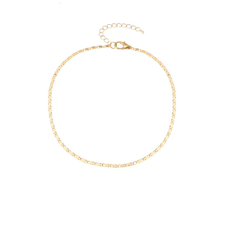 Stylish Anklet Beaded 18K Gold And Silver Plated Chain