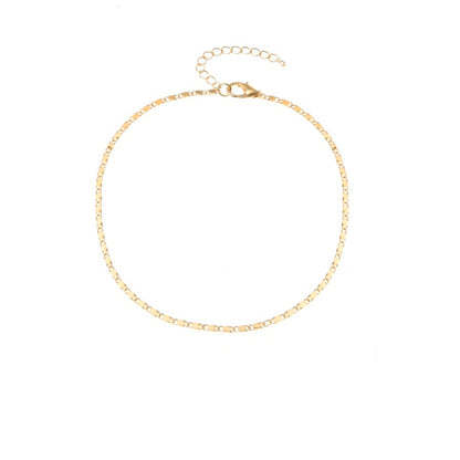 Stylish Anklet Beaded 18K Gold And Silver Plated Chain