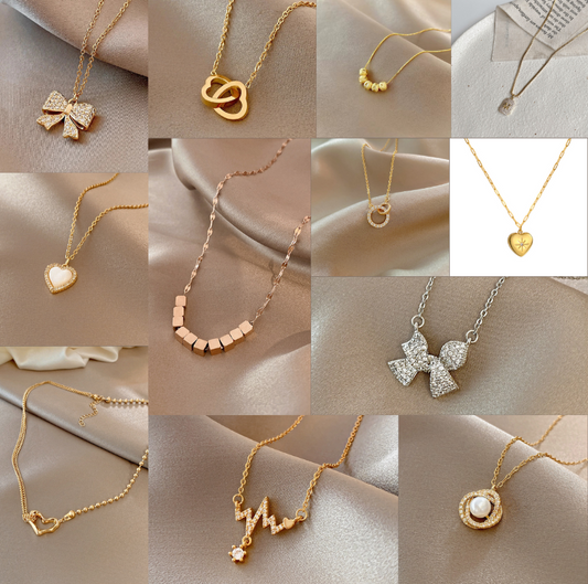 Mesmorizing 18K Gold-Plated Stainless Steel Necklace Collection